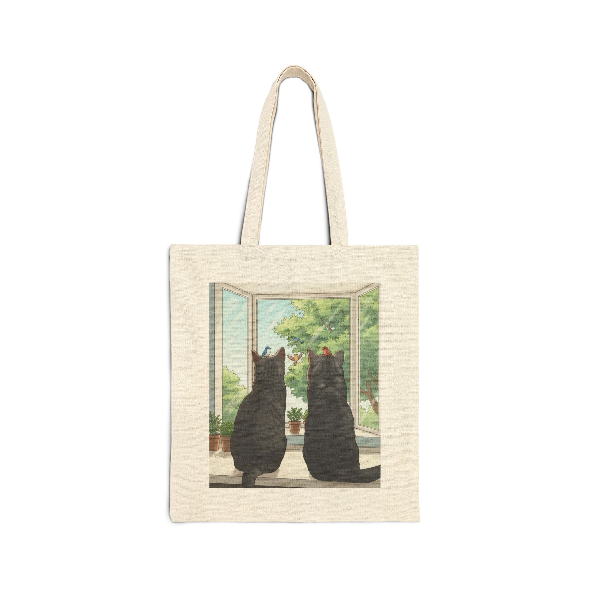 Window Watchers Cotton Canvas Tote Bag - Image 2